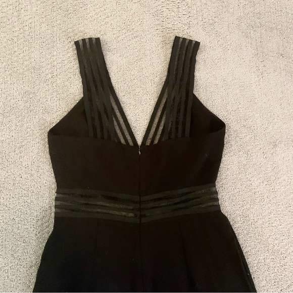 NASTY GAL Black Stretchy Fitted Jumpsuit Long Torso Cropped Pant - Picture 6 of 8